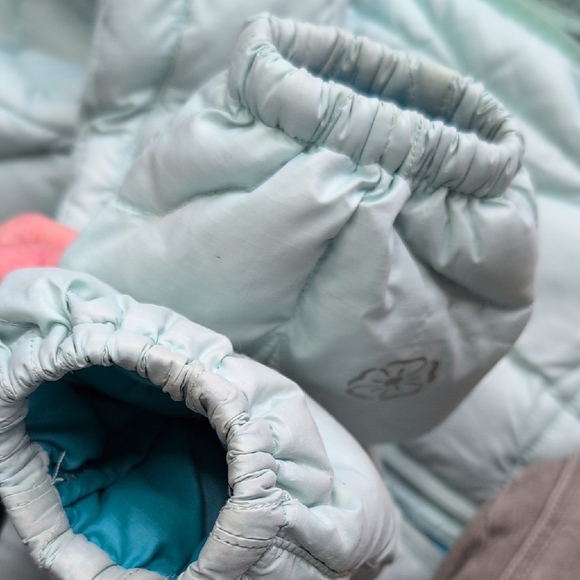 Outdoor Research Women's Light Aqua Hooded Puffer Jacket - Picture 14 of 17